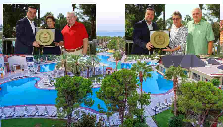 Barut Hotels 60. kez ağırladığı misafirlerine plaket verdi