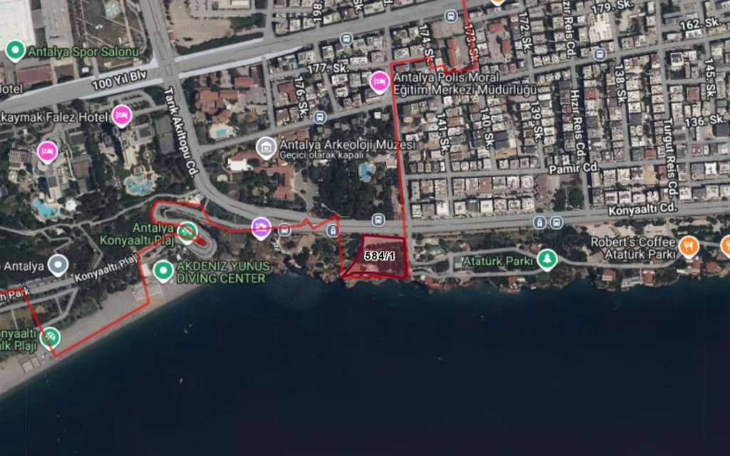 Antalya'da denize sıfır arazi ihaleden satışta! 576 milyon TL bedel belirlendi
